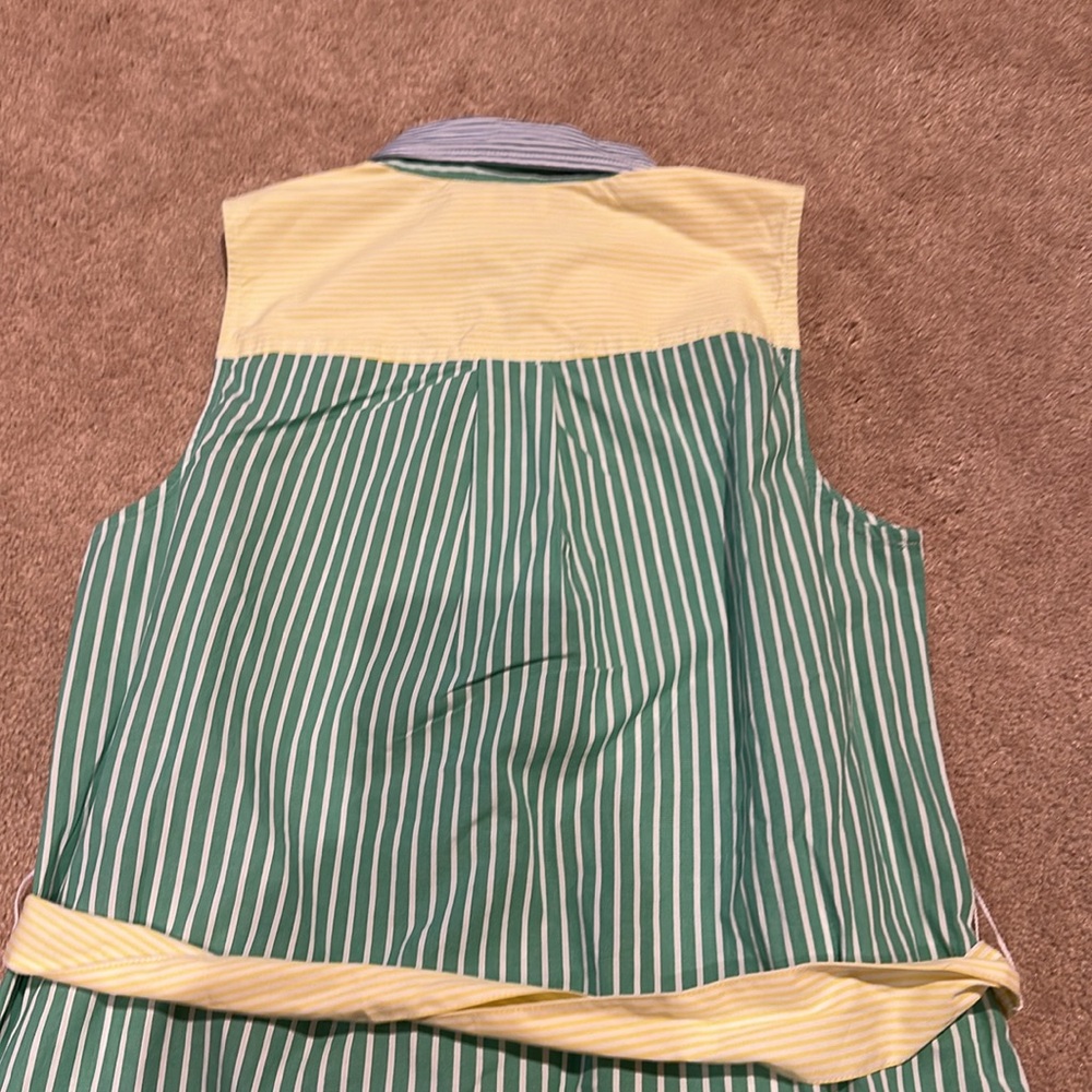 JCrew Striped Sleeveless Dress with Belt - Picture 6 of 7